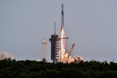 A SpaceX Falcon Nine rocket lifts off from Launch Complex 39A carrying NASA’s Crew-11 mission to the International Space Station