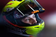 Filip Salač na motocyklu Moto2 v barvách ELF Marc VDS Racing Teamu během VC Maďarska 2025