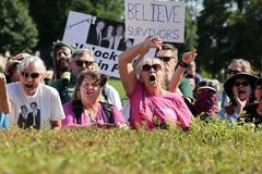 Members of U.S. Congress and Epstein victims hold press conference in Washington