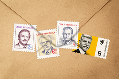 Prezitenti ČR - známky - ikona, poutací foto