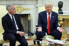 Donald Trump a Mark Carney.