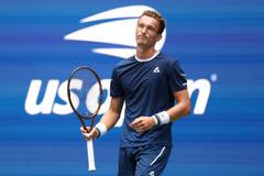 Jiří Lehečka  ve čtvrtfinále US Open proti Carlosi Alcarazovi