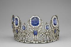 Tiára z modrého safírového setu krádež louvre