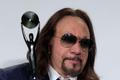 Kiss band member Frehley poses with his award after rock band was inducted at 29th annual Rock and Roll Hall of Fame Induction Ceremony in Brooklyn, New York