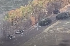 Ukrajinská 79. vzdušná útočná brigáda zveřejnila záběry z ruského útoku u Myrnohradu