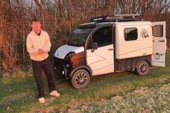 jízda, Timon Bornhalm, auto, minikaravan, mladistvý