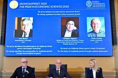 Nobelova cena za ekonomii říjen 2025