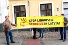 Lotyšsko, Rusko, jazykový zákon, škola, protest