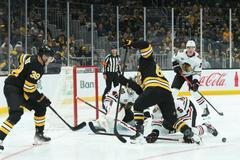 NHL: Chicago Blackhawks at Boston Bruins