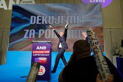 Volební štáb hnutí ANO, výsledky voleb do sněmovny ČR, Parlamentní volby 2025, Andrej BabišČlen Poslanecké sněmovny České republiky