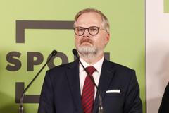 Premiér Petr Fiala ve středu 20. srpna , kdy představil horkou fázi kampaně Spolu.