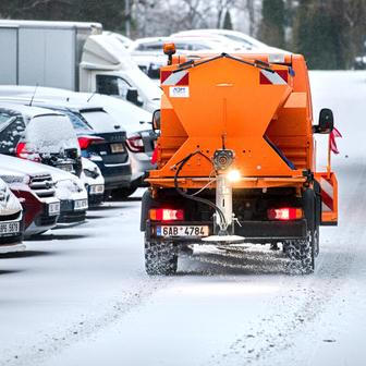 silnice, sníh, sypač