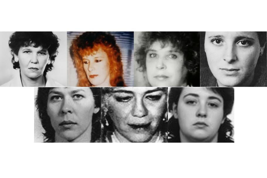 Sedm žen zavražděných Jackem Unterwegerem v Rakousku mezi říjnem 1990 a květnem 1991.