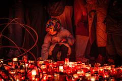 Národní třída, Staroměstské náměstí, 17. listopad, výročí, státní svátek, svíčky