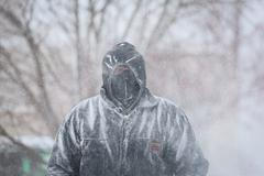 Iowa usa volby zima sníh