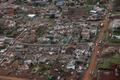 Aerial view of destroyed homes after tornado hits Rio Bonito do Iguacu