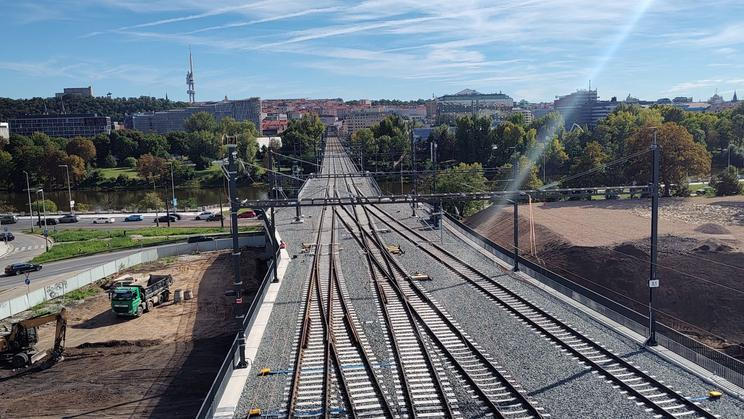 Praha Bubny Synčák reportáž 4. září 2025 nádraží vlaky Správa železnic České dráhy vlak