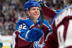 Český útočník Ivan Ivan v dresu Colorada