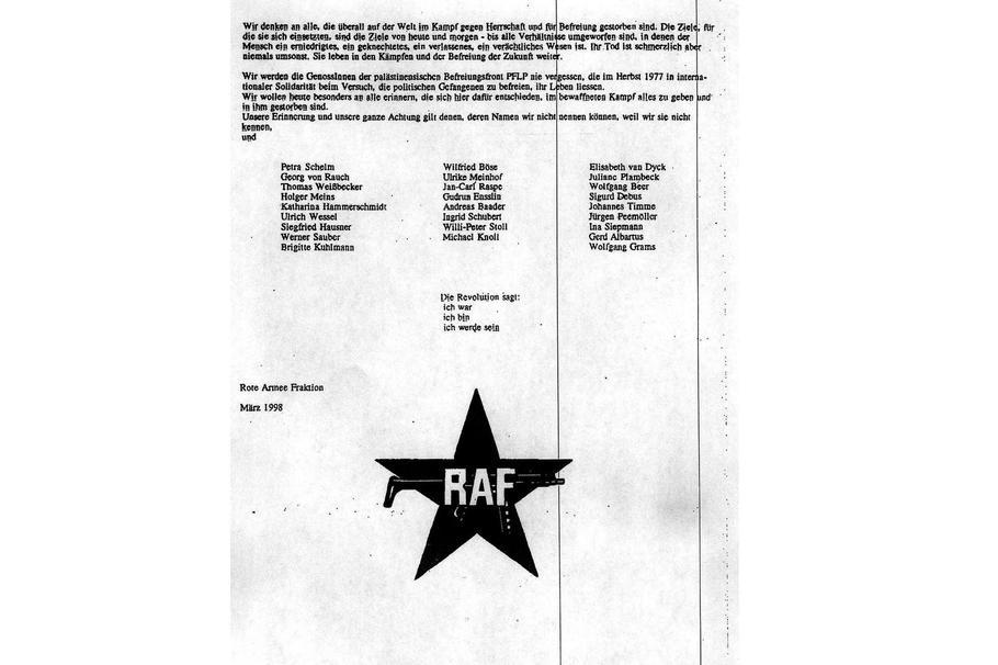 Frakce Rudé armády, historie, terorismus, NDR, codagalerie / Magazín