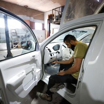 Palestina, Betlém, papamobil, papež František, zdravotníci, přestavba,