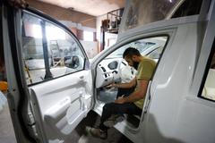 Palestina, Betlém, papamobil, papež František, zdravotníci, přestavba,