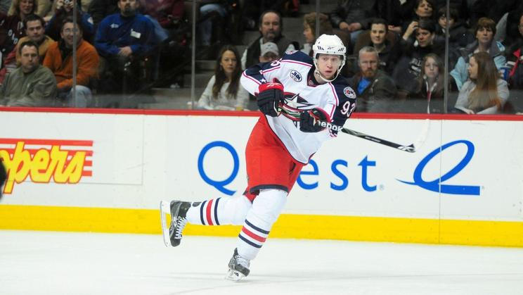 Jakub Voráček v dresu Columbusu v sezoně NHL 2008/09 