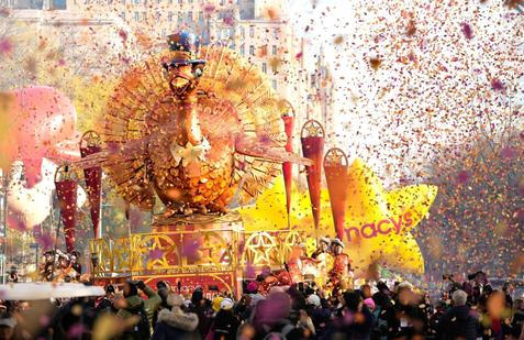 USA, New York, přehlídka, Den díkuvzdání. Macy´s