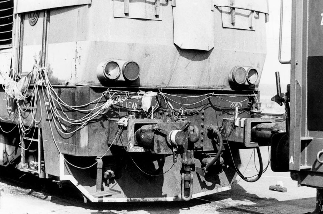 Detail deformačního prvku lokomotivy, k jehož vývoji první prototyp dobře posloužil.