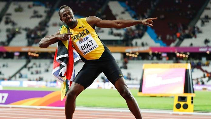 Finále sprintu na 100 metrů na MS v Londýně (Usain Bolt)