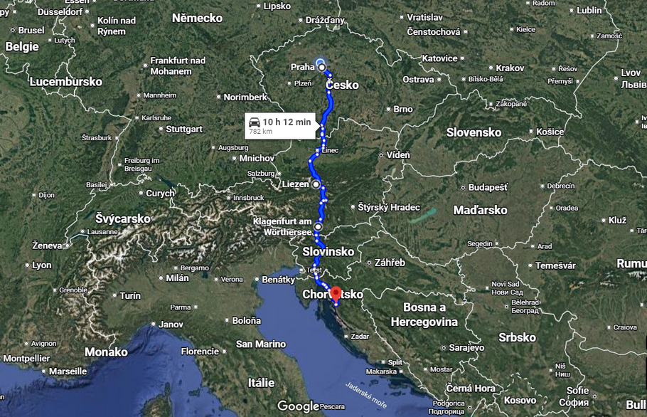 Trasa alpského testu spotřeby