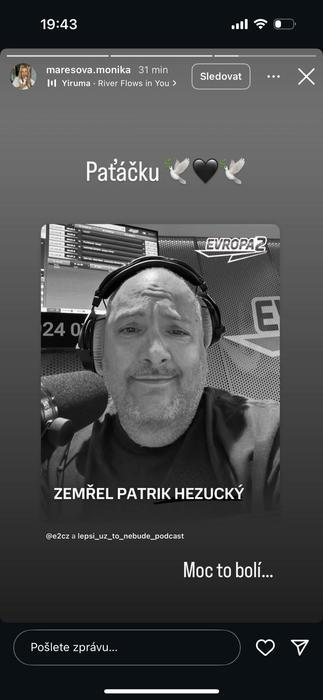 Vzpomínky Moniky Marešové na Patrika Hezuckého