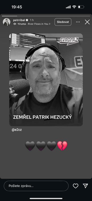 Vzpomínka Petra Říbala na Patrika Hezuckého