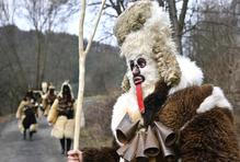 ČR; zábava; folklor; Vánoce; Lidečko. Mikuláš, čert,