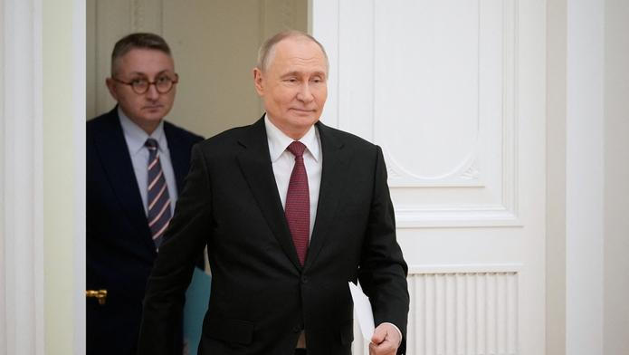 Russian President Putin meets with members of the Council of the Collective Security Treaty Organization (CSTO) Parliamentary Assembly in Moscow