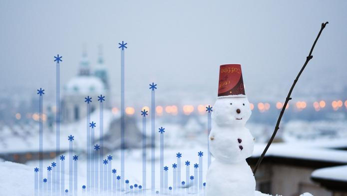 V kterých letech byl na Štědrý den sníh - poutak