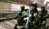Německo, Berlín, metro vojenské cvičení, Rusko, Bundeswehr