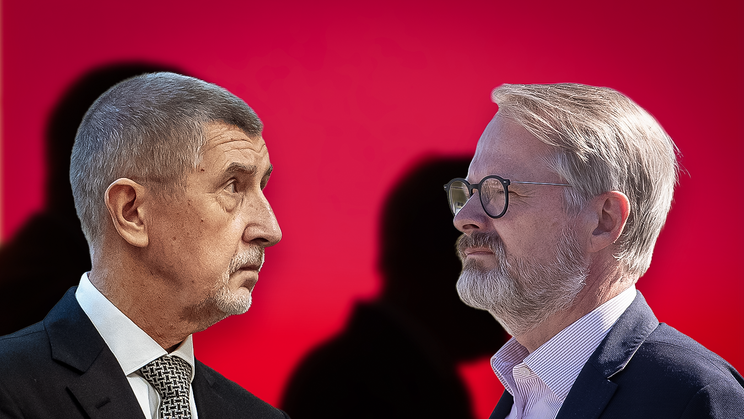 Andrej Babiš, Petr Fiala - Ikona, poutací foto