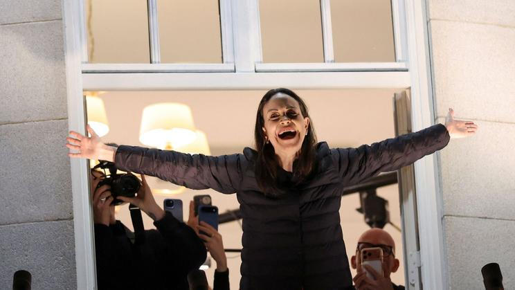 Nobelova cena laureátka Maria Corina Machadová Machado Trump Venezuela Opozice