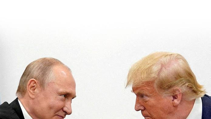 koláž - Trump, Putin
