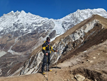 Saša Rašilov v pohoří Himálaje při natáčení nového filmu Na horách.