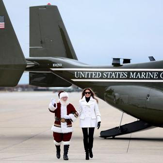 USA, Marine Corps, Melania Trump, charita, Santa Claus