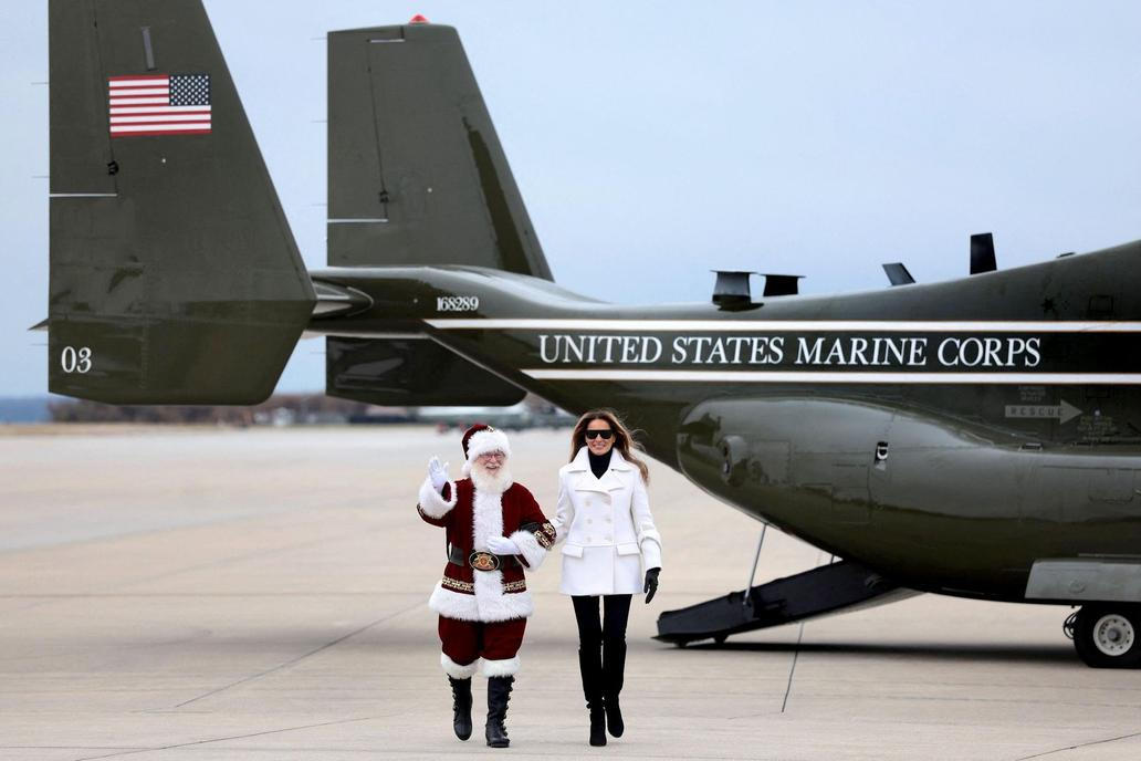 USA, Marine Corps, Melania Trump, charita, Santa Claus