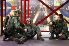 Německo, Berlín, metro vojenské cvičení, Rusko, Bundeswehr