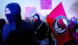 Německo, AFD, Alternativa pro Německo, Weidel. sjezd, Antifa, protest,  Generace Německo