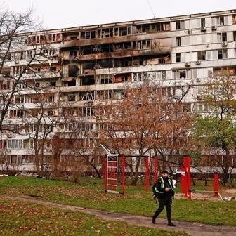 Ukrajina, Kyjev, Rusko, válka, drony, bombardování,