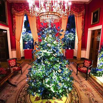 USA, Washington, Bílý dům, vánoce, výzdoba, Melanie, Donald Trump