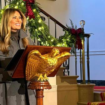 USA, Washington, Bílý dům, vánoce, výzdoba, Melanie, Donald Trump