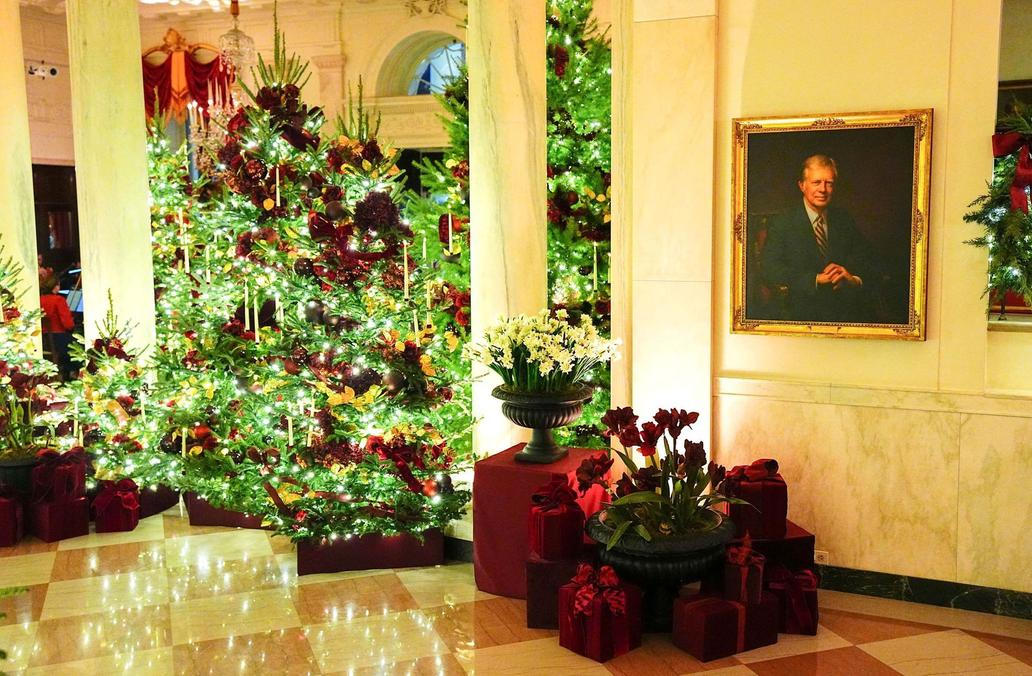 USA, Washington, Bílý dům, vánoce, výzdoba, Melanie, Donald Trump