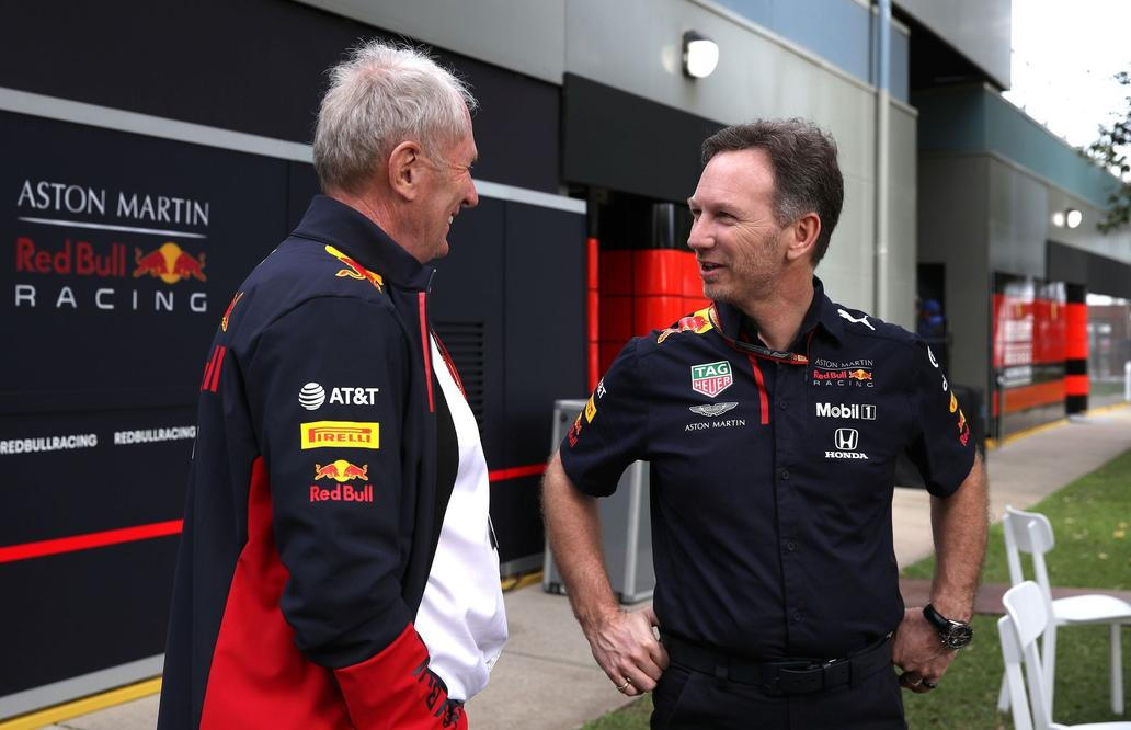 Zrušená Velká cena Austrálie formule 1 2020: Helmut Marko a šéf stáje Red Bull Christian Horner