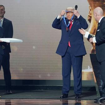 APTOPIX WCup Draw Soccer Trump